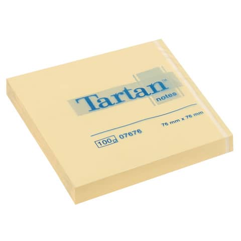 Foglietti riposizionabili Tartan™ Notes 100 ff 63 g/m² giallo 76×76 mm conf. da 12 blocchetti 7100296531