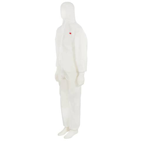 Tuta da lavoro di protezione 3M colore bianco con pannello posteriore verde bianco-verde M – 4520 M