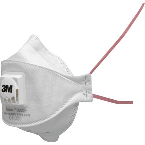 Respiratore monouso 3M Aura 9332+ 3M con filtro a bassa resistenza FFP3 Conf. 10 pezzi – 7100140880