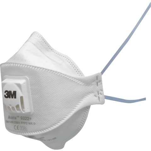 Respiratore monouso 3M Aura™ FFP2 con valvola Conf. 10 pezzi – 7100140882