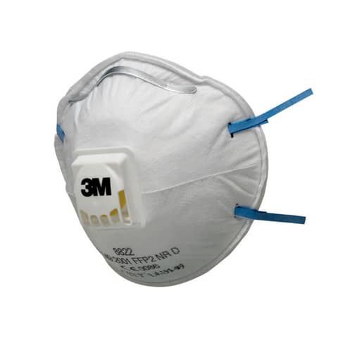 Maschera facciale monouso Moulded 3M serie 8000 Classic con valvola FFP2 conf. 10 pezzi – 7100142986