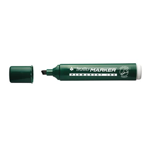 Marcatore permanente TRATTO Marker punta a scalpello 1-5 mm verde F840104