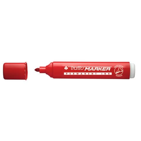 Marcatore permanente TRATTO Marker punta tonda 4,7 mm rosso F841102