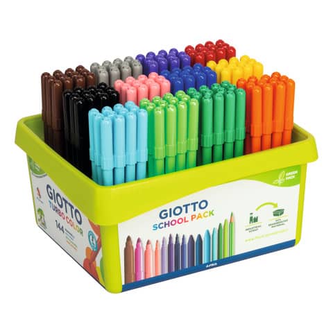 Pennarelli GIOTTO Turbo Color punta fine 2,8 mm assortiti Schoolpack da 144 – F523800