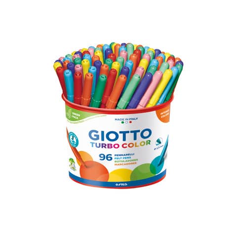 Pennarelli GIOTTO Turbo Color punta fine 2,8 mm assortiti barattolo da 96 – F521500