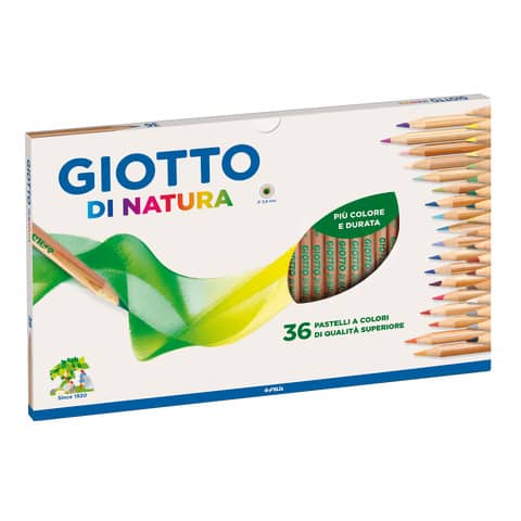 Matite colorate GIOTTO di Natura assortiti astuccio da 36 – F240800