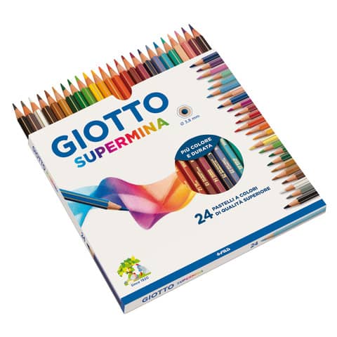 Matite colorate GIOTTO Supermina assortiti astuccio da 24 – F235800