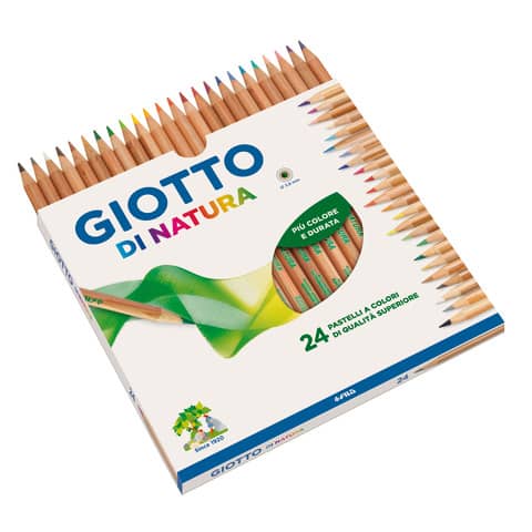 Matite colorate GIOTTO di Natura assortiti astuccio da 24 – F240700