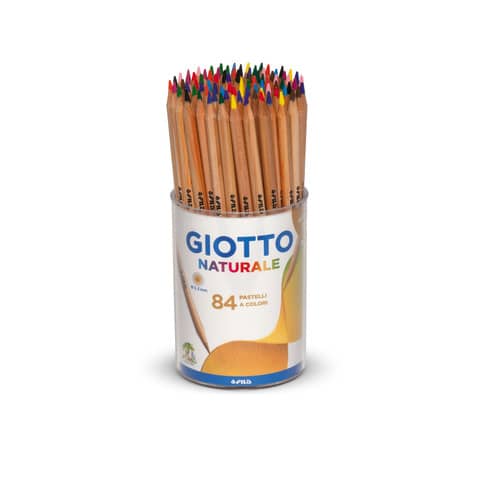 Matite colorate GIOTTO Naturale assortiti barattolo da 84 – F520200