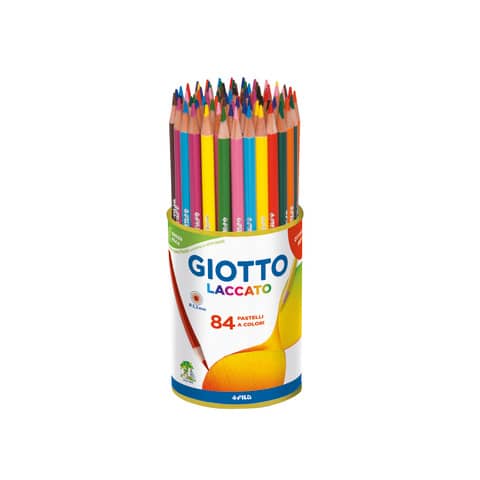 Matite colorate GIOTTO Laccato assortiti  barattolo da 84 – F520100
