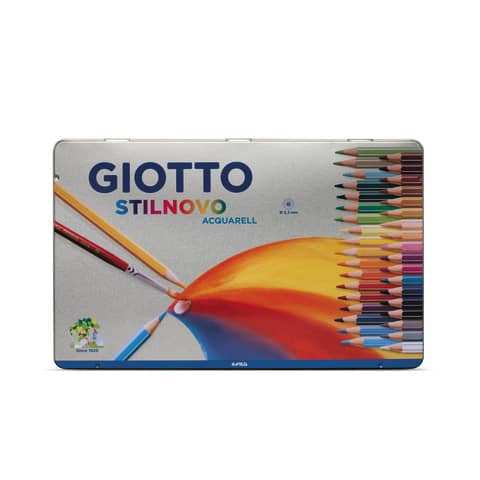 Matite acquarellabili GIOTTO Stilnovo Acquarell assortiti scatola in metallo da 36 – F256400