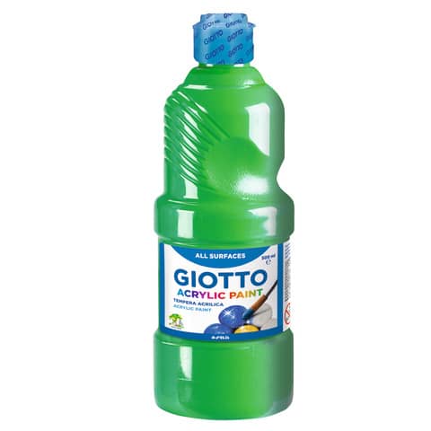 Tempera a base acrilica GIOTTO Acrylic Paint flacone 500 ml verde F53371200