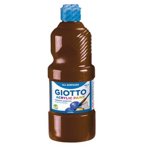 Tempera a base acrilica GIOTTO Acrylic Paint flacone 500 ml marrone F53372800