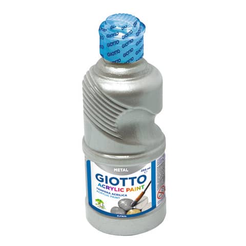 Tempere a base acrilica GIOTTO Acrylic Paint flacone 250 ml argento F53390000