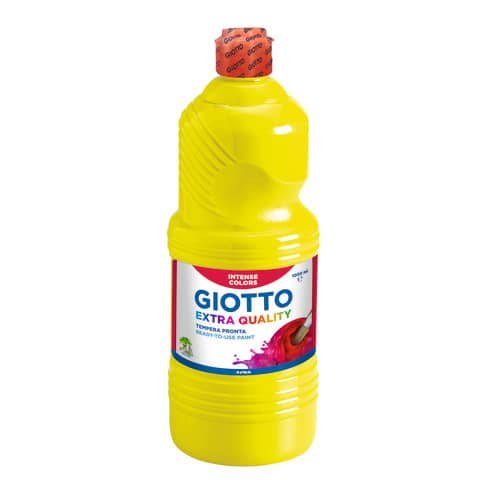 Tempera a base d’acqua GIOTTO Extra Quality flacone 1 lt giallo primario F533402