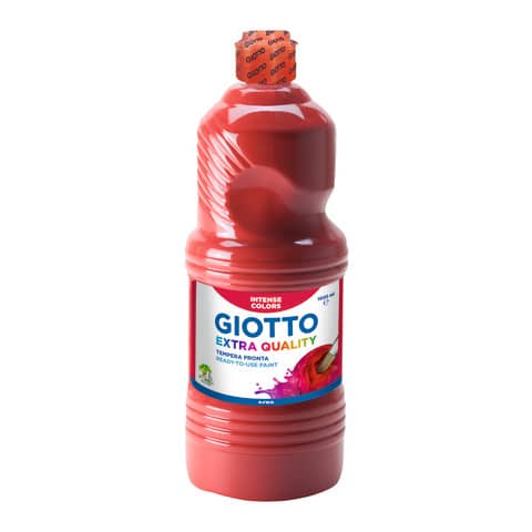 Tempera a base d’acqua GIOTTO Extra Quality flacone 1 lt rosso scarlatto F533408