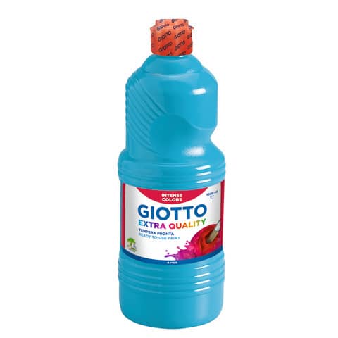 Tempera a base d’acqua GIOTTO Extra Quality flacone 1 lt cyan F53341500