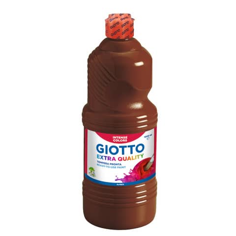 Tempera a base d’acqua GIOTTO Extra Quality flacone 1 lt marrone F533428
