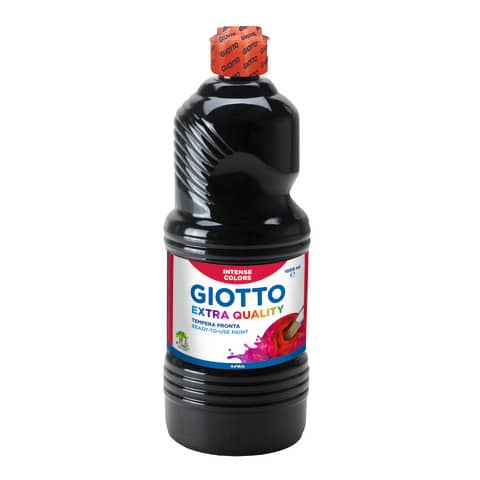 Tempera a base d’acqua GIOTTO Extra Quality flacone 1 lt nero F53342400