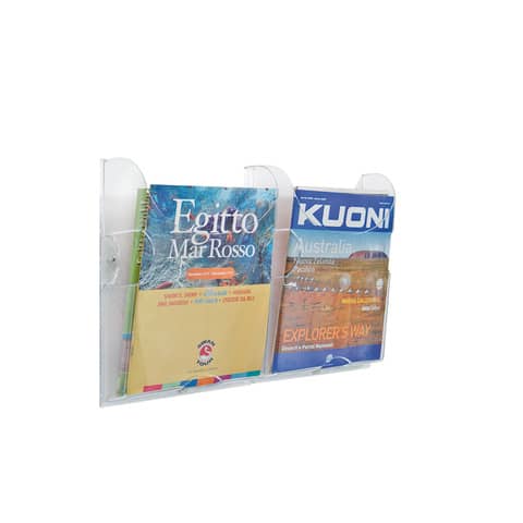 Vaschette da parete Ice TECNOSTYL A4 in polistirolo 26x9x33 cm trasparente confezione da 2 pezzi – IC001