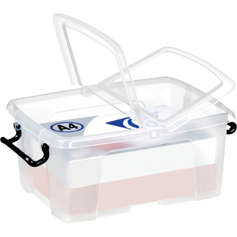 Contenitore con doppio coperchio in ppl 12 L Strata riciclabile impilabile trasparente – 2006710110