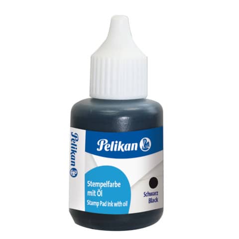 Inchiostro per timbri con olio Pelikan flacone 30 ml nero 300004211