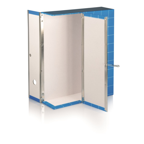 Scatola con cerniera in metallo Box 1 – apertura parziale Brefiocart 37,5×29,5 cm dorso da 9 cm blu – RESX101.BL