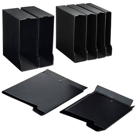 Custodia per raccoglitori e registratori Sei Rota 40 A4 f.to esterno 28,5×32 cm – dorso 6,5 cm nero – 67144010