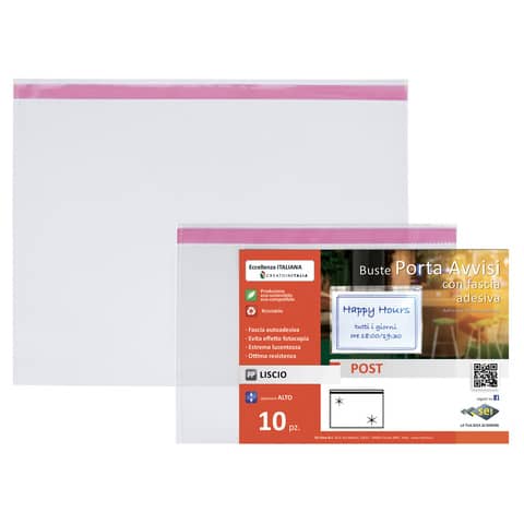 Buste a U Sei Rota Post A3 Album trasparente conf. 10 buste – 410042