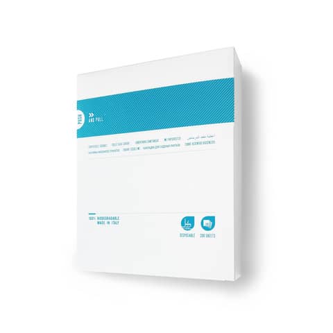 Box Veline copri WC 37,5×41 cm Hylab 200 pezzi bianco conf. 200 veline – 0VCW/20R-12-BOX