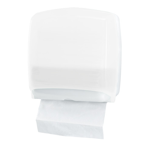 Distributore mini di carta asciugamani in fazzoletti Hylab in PPL con capacità 300 foglietti bianco – U-FO/2-ECOS