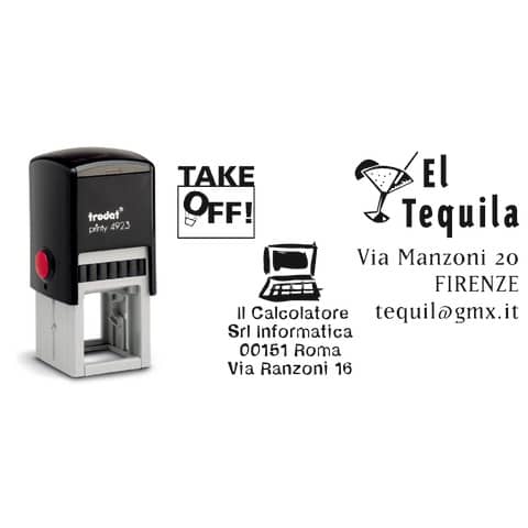 Timbro autoinchiostrante Trodat PRINTY 4923 in plastica 30×30 mm nero – 69846