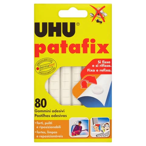 Gommini adesivi Uhu Patafix bianco  Conf. 80 pezzi – 64792