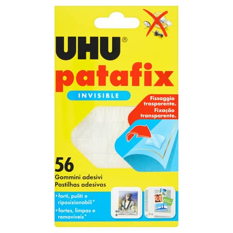 Gommini adesivi Uhu Patafix Invisible trasparente Conf. 56 pezzi – 34992