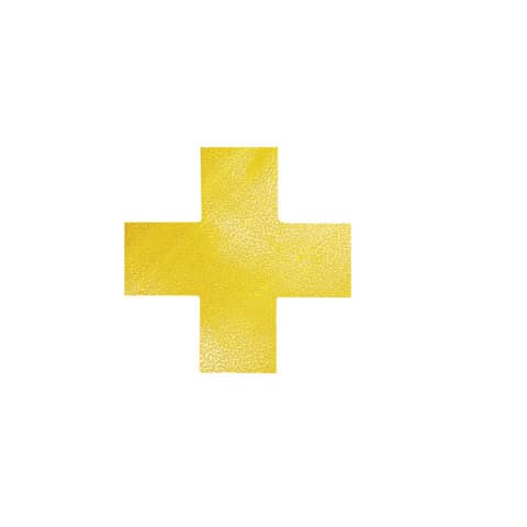 Segnaletica da pavimento forma ”croce” DURABLE RAL 1003 giallo 15×15 cm Conf. 10 pezzi – 170104