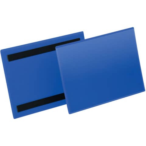 Tasche per identificazione Durable con bande magnetiche blu f.to esterno mm. 223×163- inserto A5 orizz. cf 50- 174307