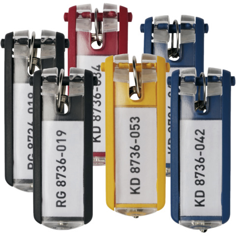 Portachiavi DURABLE KEY CLIP colori assortiti conf. 6 – 195700
