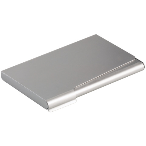 Portabiglietti da visita Durable BUSINESS CARD BOX alluminio argento metallizz. fino a 20 biglietti – 241523