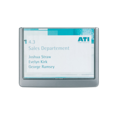 Targhe DURABLE CLICK SIGN ABS trasparente/grafite 149×105,5 mm 486137