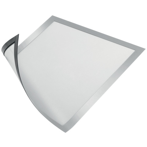 Cornici con pannello magnetico Durable DURAFRAME® MAGNETIC A4 PPL rigido argento met. 236×323 mm conf. 5 – 486923