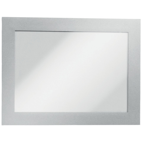 Cornici con pannello magnetico DURABLE DURAFRAME® A6 PPL argento metallizzato 176x130mm  conf. 2 – 487023