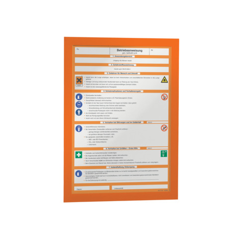 Cornici con pannello magnetico DURABLE DURAFRAME® A4 PPL arancio 236x323mm conf. 2 – 487209