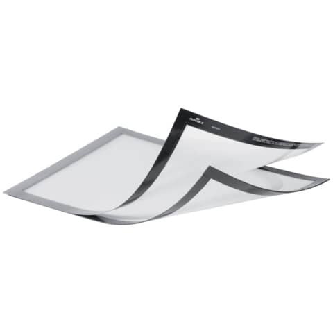 Cornici con 2 pannelli magnetici DURABLE DURAFRAME® MAGNETIC PLUS PPL A4 argento metallizzato 236x32x3mm conf. 2 – 498523