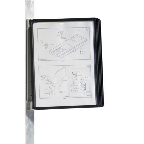 Leggio da parete DURABLE VARIO® MAGNET WALL 5 pannelli A4 nero – 591401