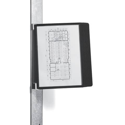 Leggio da parete DURABLE VARIO® MAGNET WALL 10 pannelli A4 nero – 591801