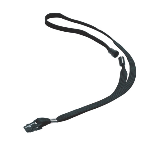 Cordoncino per portabadge DURABLE tessuto nero 10 mm x 44 cm  conf. 10 – 811901
