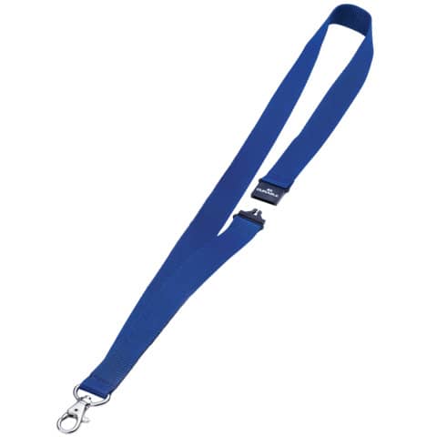 Cordoncino per portabadge DURABLE tessuto blu scuro 20 mm x 44 cm conf. 10 – 813707