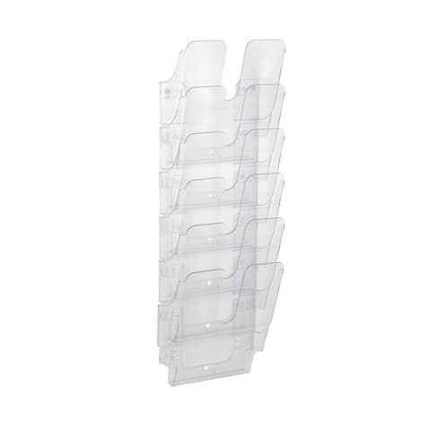 Espositore da parete DURABLE FLEXIPLUS 6 comparti A4 polistirolo trasparente 24,7x10x108 cm – 1700008401