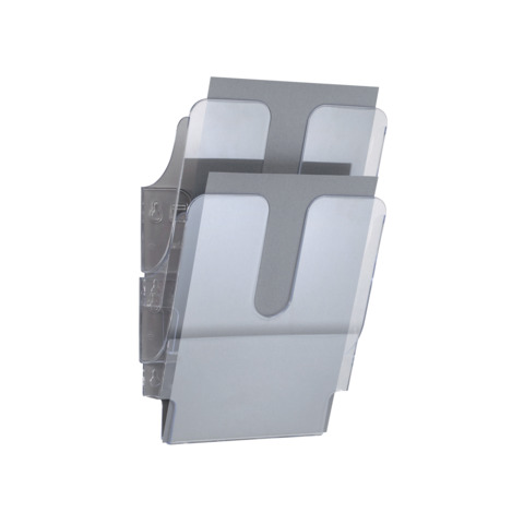 Espositore da parete DURABLE FLEXIPLUS 2 comparti A4 polistirolo trasparente 24,7x10x36 cm – 1709008400