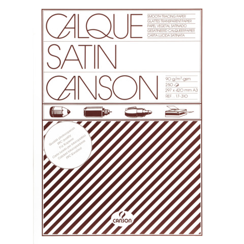 Carta lucida Canson Calque Satin 90 g/m² A3 – conf. 250 pezzi – C200017310